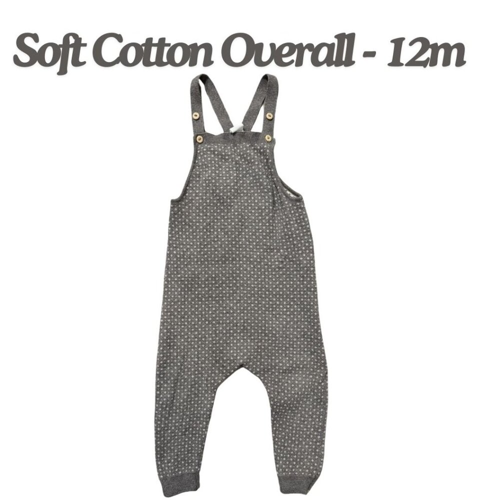 Soft Cotton Unisex Overall - 12m